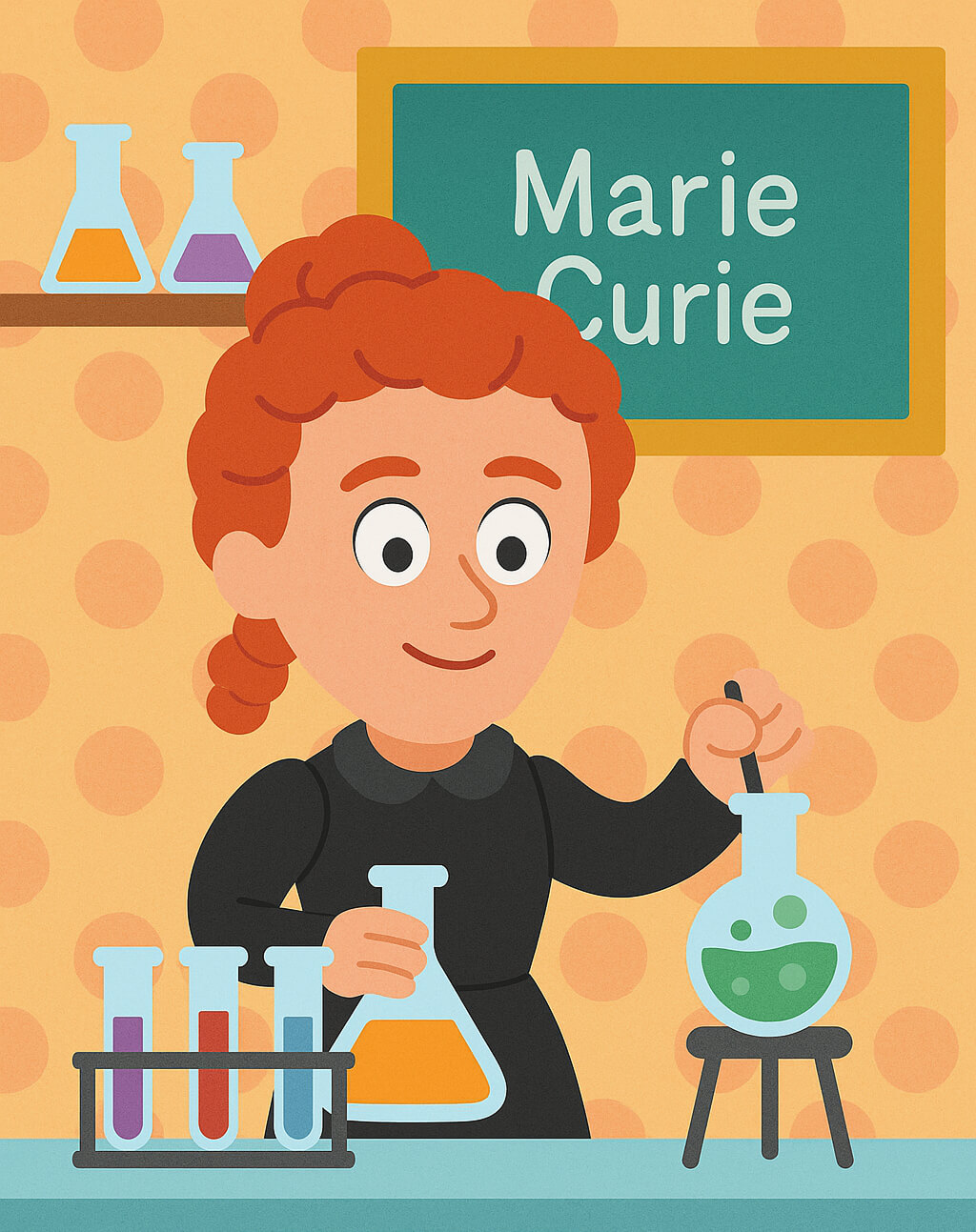 Ilustración Marie Curie